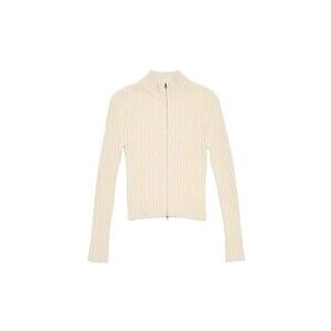 Amomento Ribbed Knit Cardigan With High Neckline - NWT